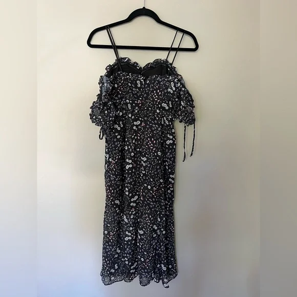 Talulah black floral off the shoulder dress - Picture 3 of 5
